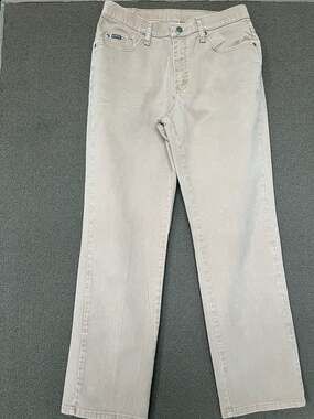 Vintage Riders by Lee Women's Size 12M Tan High Rise Straight Leg Denim Jeans